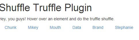 jQuery Shuffle Truffle